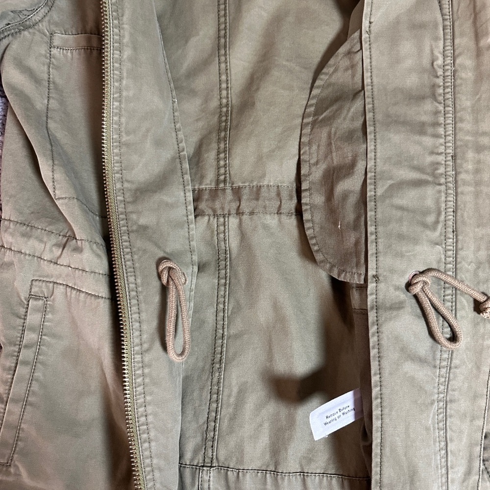 Madewell Women's Jacket Utility Military Fleet Jacket Army Olive
Green Small - Picture 13 of 16